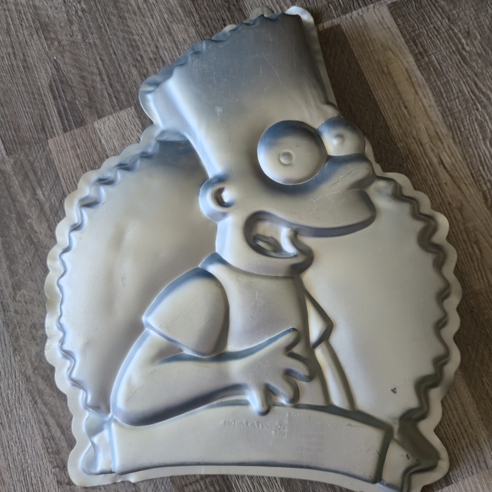 Wilton Bart Simpson Vintage 90s Aluminium Cake Pan Bakeware Mold 2105-9002 Retro - Picture 4 of 5